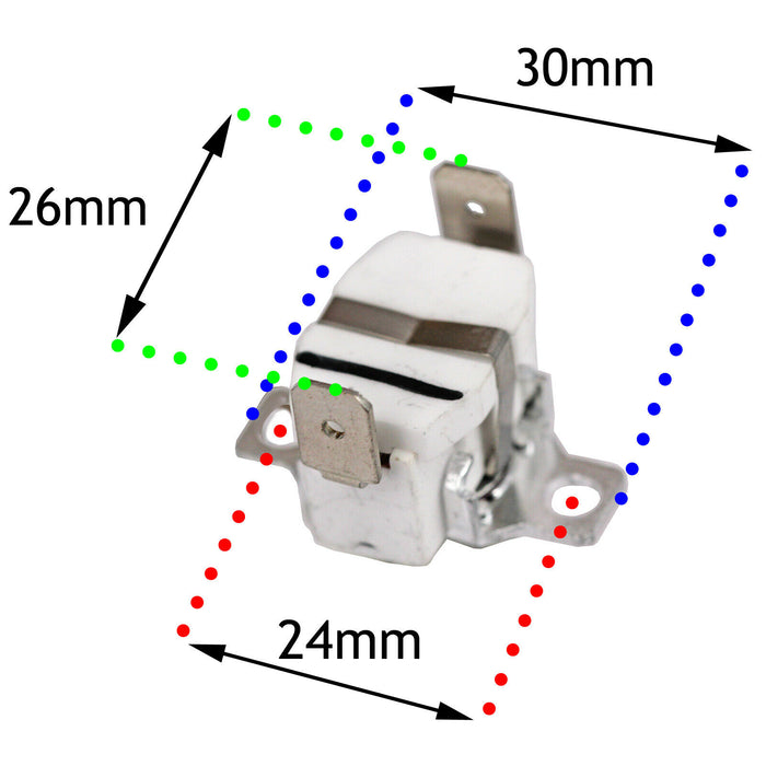 Heater Thermostats Kit for Bauknecht TRA TRAK Tumble Dryers (Pack of 2)
