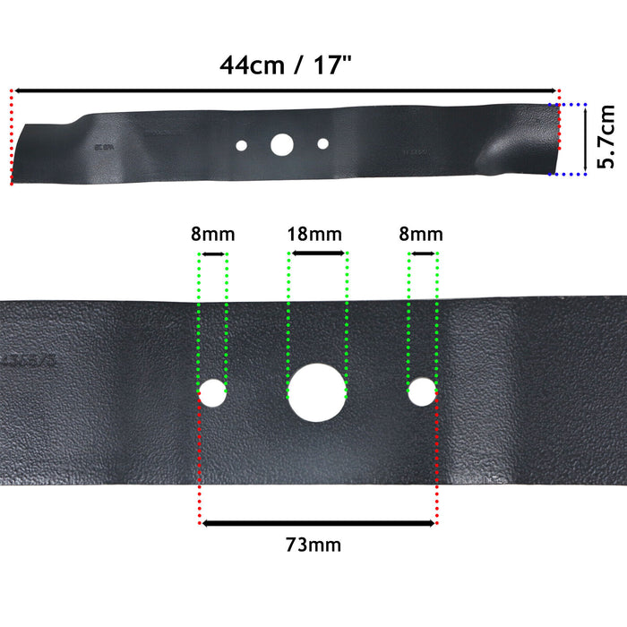 Mountfield Lawnmower Blade SP454 SP184 SP474 HP454 HP184 44cm 181004365/3